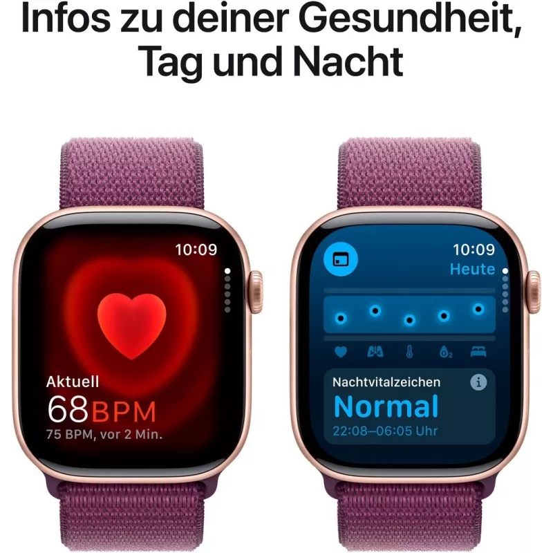 APPLE Watch Series 10 GPS 46 mm roosakuldne alumiiniumkorpus ploomivärvi Sport Loop rihmaga