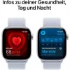 APPLE Watch Series 10 GPS 46mm hõbedane alumiiniumkorpus sinise Cloud Sport Loop rihmaga
