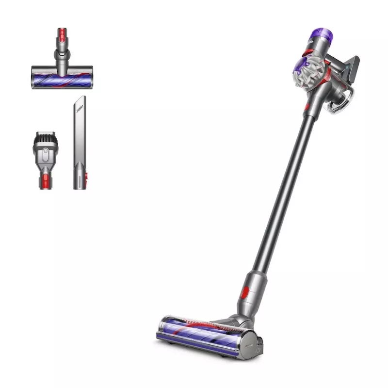 Dyson V8 Advanced 2-in-1 traadita tolmuimeja, aku, kuiv, ilma tolmukotita, nikkel, hõbe