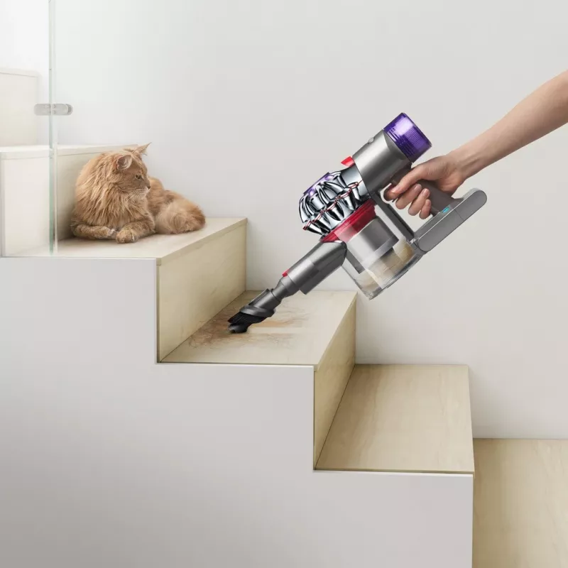 Dyson V8 Advanced 2-in-1 traadita tolmuimeja, aku, kuiv, ilma tolmukotita, nikkel, hõbe