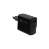 Juhtmega mobiilseadme laadija NATEC NUC-2143, 45 W, USB-C PD 3.0 + USB-A QC 3.0, 110–240 V, must