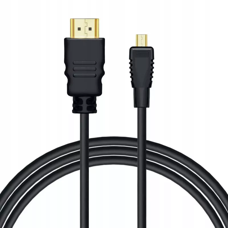 Savio CL-40/M HDMI (M) - micro HDMI (M) kaabel Ethernetiga, 2m, must