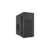 PC korpus NATEC Helix Mini Torn Must — microATX/Mini-ITX, 3x3,5 tolli + 5x2,5 tolli, 33 cm GPU, USB-C/USB-A pordid