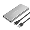 Alumiiniumkorpus QOLTEC 51833 M.2 SSD-le, SATA USB 3.0-le, toetab kuni 2TB