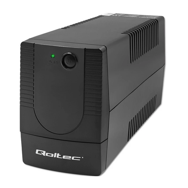 Qoltec 53772 katkematu toiteallikas (UPS) Line-Interactive 0,65 kVA 360 W 1 vahelduvvoolu pistikupesa