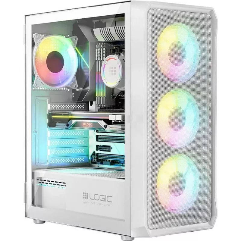 Logic PORTOS ARGB MINIDI USB 3.0 korpus valge