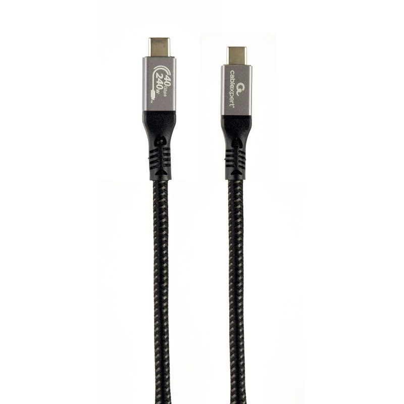 USB-C kuni USB-C kaabel GEMBIRD CCBP-USB4-CMCM240 1,5 m, USB4 Gen 3x2, 40 Gbit/s, 240 W, must