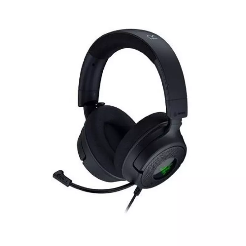 Razer Kraken V4 X - Juhtmega PC-mängude peakomplekt (TriForce 40 mm draiverid, sissetõmmatav kardioidmikrofon, 7.1 ruumiline heli, Chroma RGB arvutile, konsoolile ja telefonile)