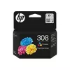 HP 308 kolmevärviline originaal tindikassett, standardne saagis, tsüaan, magenta, kollane, värvipõhine tint, 1 tk, 120 lehekülge, komplektpakend
