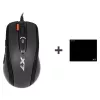 Mängurihiir A4Tech X-7120 USB Type-A mõlemakäeline 2000 DPI, 3 ms, juhtmega, must