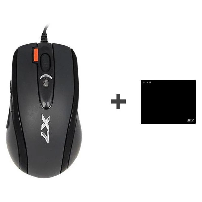 Mängurihiir A4Tech X-7120 USB Type-A mõlemakäeline 2000 DPI, 3 ms, juhtmega, must