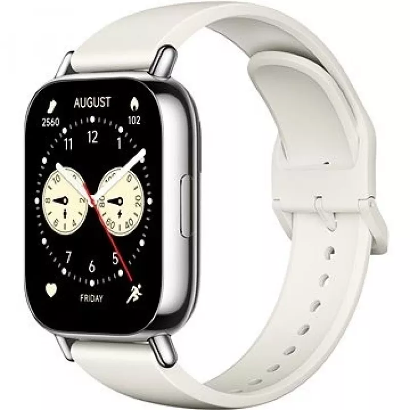 Nutikell Xiaomi Redmi Watch 5 Lite — 1,96-tolline AMOLED, GPS, 470 mAh, kuldne korpus, valge TPU-rihm
