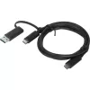 Lenovo 4X90U90618 USB-kaabel USB 3.2 Gen 1 (3.1 Gen 1) 1 m USB A/USB C USB C Must
