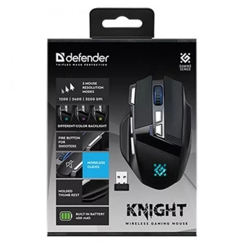 hiir DEFENDER GM-885 KNIGHT RF WIRELESS 3200dpi 8P Must