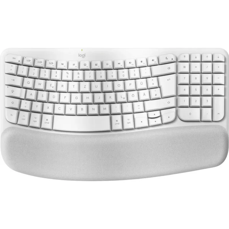 Klaviatuur Logitech Wave Keys for Mac QWERTZ Saksa Valge