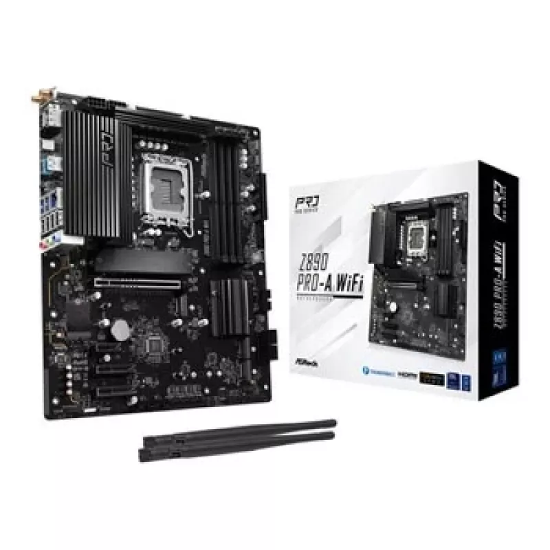 Emaplaat ASRock Z890 Pro-A WiFi — Intel Z890, LGA 1851, ATX, DDR5, 4x DIMM, 256GB, Wi‑Fi 6E, 2.5Gb LAN