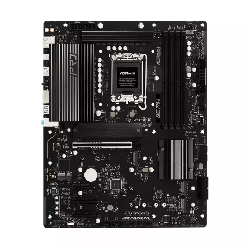 Emaplaat ASRock Z890 Pro-A ATX — Intel Z890 kiibistik, LGA 1851, DDR5, 4x DIMM, 256GB, 2.5Gb LAN, PCIe Gen5