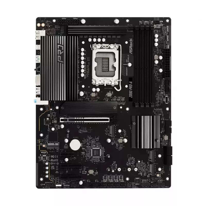 Emaplaat ASRock Z890 Pro-A ATX — Intel Z890 kiibistik, LGA 1851, DDR5, 4x DIMM, 256GB, 2.5Gb LAN, PCIe Gen5