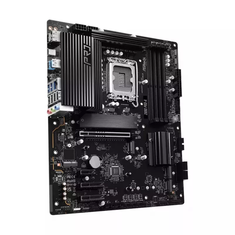 Emaplaat ASRock Z890 Pro-A ATX — Intel Z890 kiibistik, LGA 1851, DDR5, 4x DIMM, 256GB, 2.5Gb LAN, PCIe Gen5