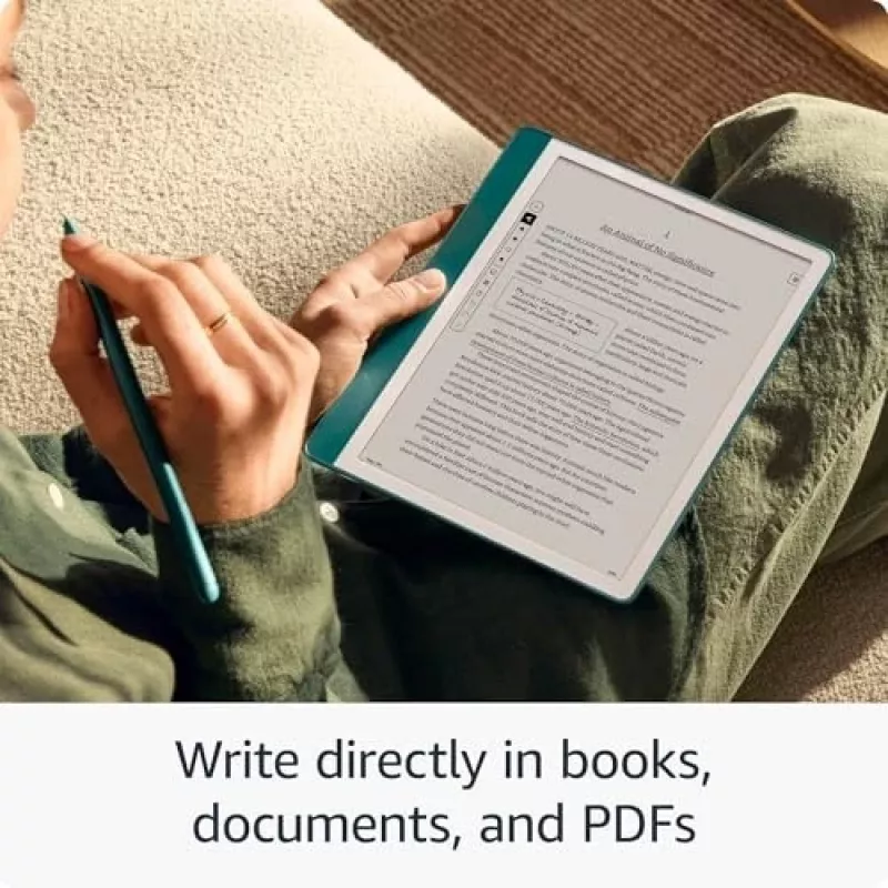 Ebook New Kindle Scribe - 2024 release 10.2 glare-free 64GB Wi-Fi (Without Lockscreen Ads) with Premium Pen Tungsten