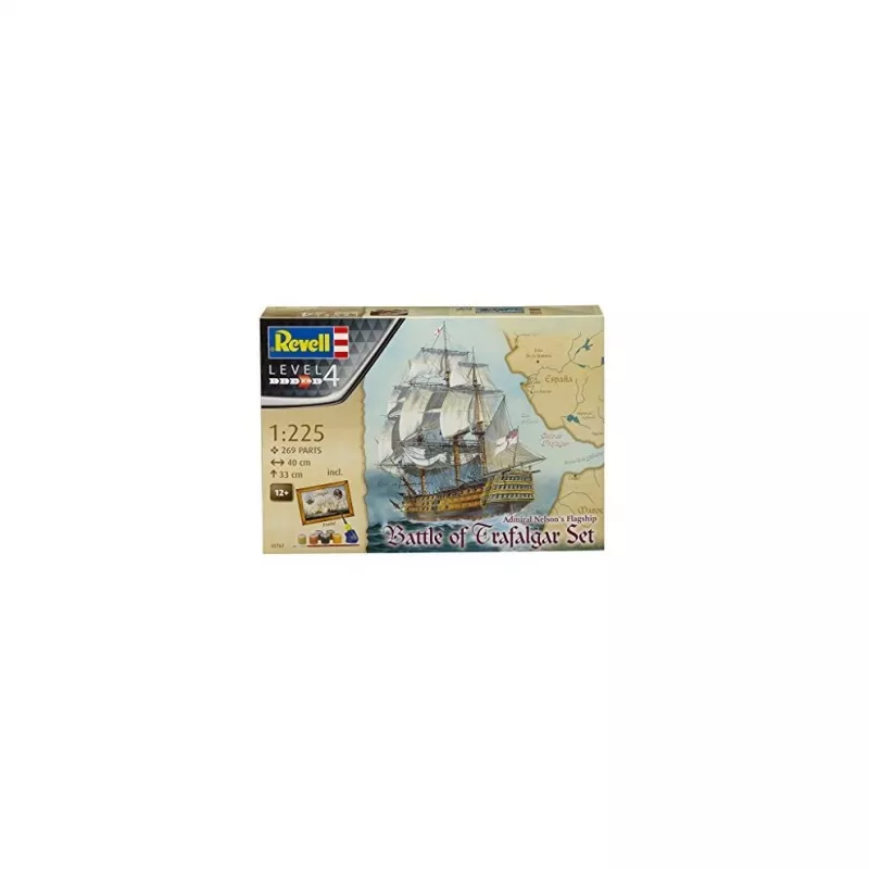 Revell 1/225 mõõtkava HMS Victory Trafalgari kingikomplekti mudel