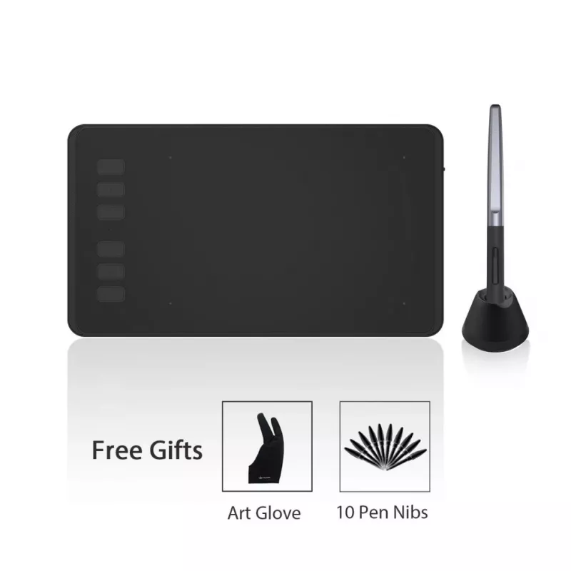HUION H640P graafikatablett 5080 lpi 160 x 99 mm USB Must