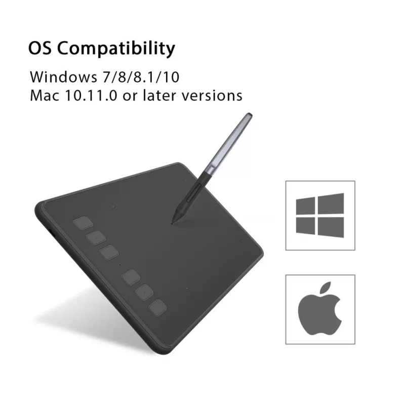 HUION H640P graafikatablett 5080 lpi 160 x 99 mm USB Must