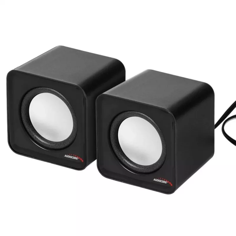 2-suunaline PC kõlar Audiocore AC870 B — 3 W RMS, juhtmega USB-toide, 3,5 mm sisend, 2.0 kanalit