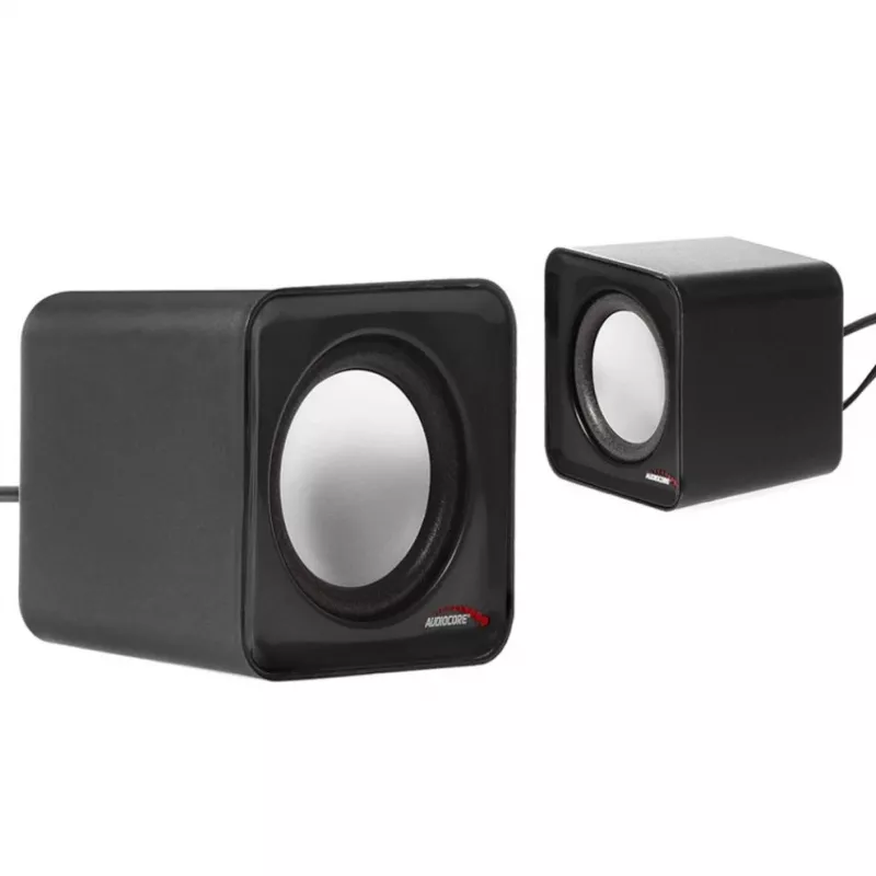 2-suunaline PC kõlar Audiocore AC870 B — 3 W RMS, juhtmega USB-toide, 3,5 mm sisend, 2.0 kanalit