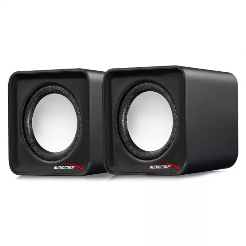 2-suunaline PC kõlar Audiocore AC870 B — 3 W RMS, juhtmega USB-toide, 3,5 mm sisend, 2.0 kanalit
