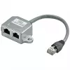 Wentronic Goobay kaabel-Splitter (Network Doubler), CAT Y-Adapter - Wiring 2 x CAT 5 Ethernet, Shielded (68908)