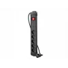 Lanberg SP1-05F-0300-BK pikendusjuhe 3 m 5 vahelduvvoolupesa siseruumidesse must