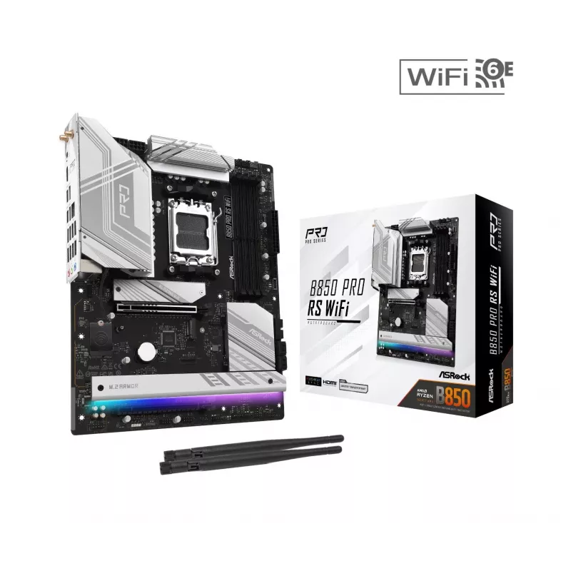 ASRock B850 Pro RS WiFi AM5 ATX emaplaat