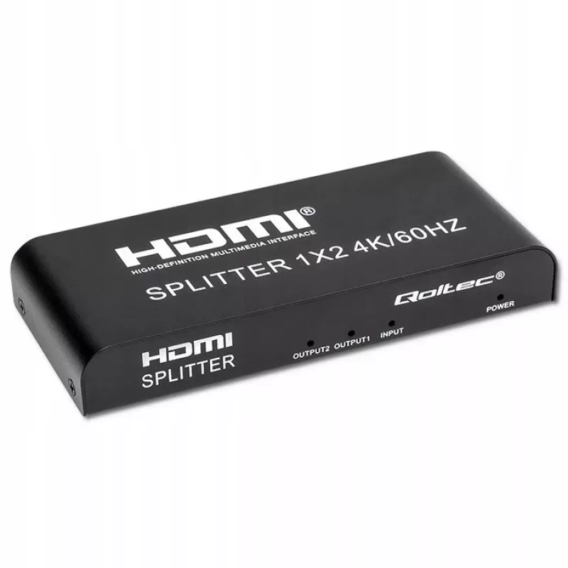 Qoltec 51797 Aktiivne HDMI jaotur 2 x HDMI 4K x 2K | 6Gb/s | 60Hz