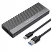 Qoltec korpus M.2 SATA (NGFF) SSD-kettale, USB-C