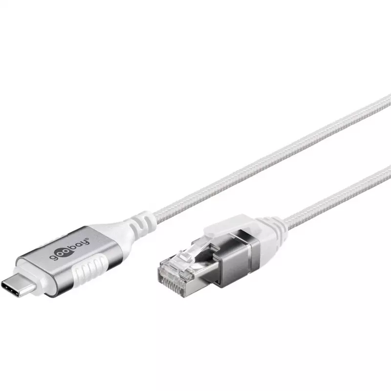 Goobay Ethernet-kaabel USB-C 3.1 RJ45-le Õhuke 3 m - ühendab ruuteri, modemi või (74388)