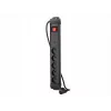 Pikendusjuhe LANBERG SP1 1,5 m — 5x PL pistikupesa, Must