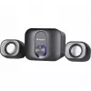 Laua 2.1 kõlarid DEFENDER V13 — 11 W RMS (6 W satelliidid, 5 W bassikõlar), USB-toitega, 3,5 mm sisend, must