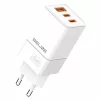 Beline sein. võrguseade 2x USB-C 1x USB 65W Valge/valge (ainult pea) Pd 3.0 Qc