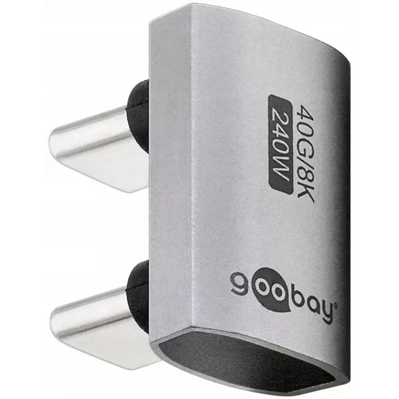 USB-C adapter Goobay 74446 hõbedane nikkel/kullatud kontaktid
