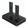 Qoltec 52274 M.2 SSD kettaseadme dokkimisjaam | NVMe | SATA | USB-C | DUAL 2 x 2TB