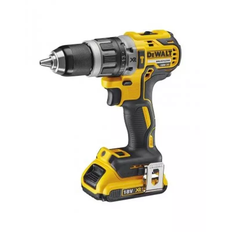Juhtmeta puur DeWalt DCD796D2-QW 18V Li-Ion, 2x2Ah, padrunita 13 mm padrun, haamer, 1,6 kg