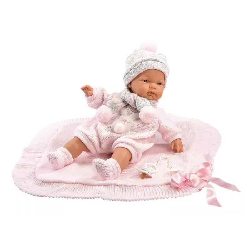 Nukk Llorens Nuttev Nukk 38938 Roosidest Valmistatud, 38 cm elutruu beebinukk