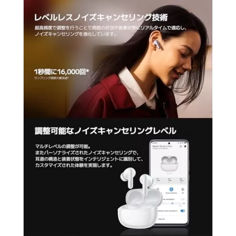 Peakomplekt Xiaomi Buds 6 Pro — binauraalsed kõrvasisesed juhtmevabad kõrvaklapid, Bluetooth 5.3, ANC, IP54, 36 h koos ümbrisega, juhtmevaba laadimine, USB-C, Space Black