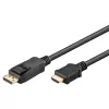 64836 DisplayPort 1.2 HDMI-adapterkaabel 1.4 4K @ 30Hz / ülikiire HDMI-kaabel/kullatud pistikud veatu signaaliedastuse jaoks/sülearvuti