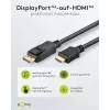 64836 DisplayPort 1.2 HDMI-adapterkaabel 1.4 4K @ 30Hz / ülikiire HDMI-kaabel/kullatud pistikud veatu signaaliedastuse jaoks/sülearvuti