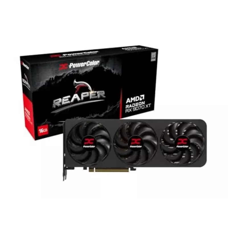 Graafikakaart VõimsusVärv Radeon RX 9070 XT 16 GB GDDR6, PCIe x16 5.0, 256-bit, 289 mm, 3 ventilaatoriga