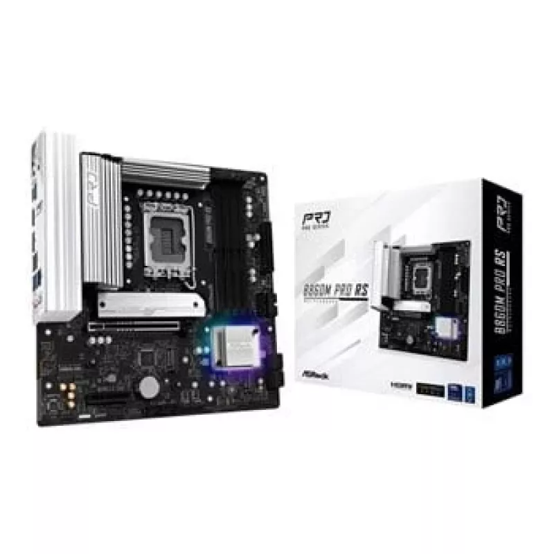 Emaplaat ASROCK B860M Pro RS — Intel B860, LGA 1851, micro ATX, DDR5, 4× DIMM, 2.5Gb LAN, 1×PCIe5 x16