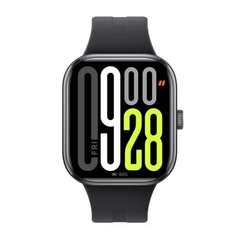 Nutikell Xiaomi Watch 5 ristkülikukujuline 2.07-tolline AMOLED-ekraan, must korpus, must TPU-rihm, 47.5 mm, 5 ATM