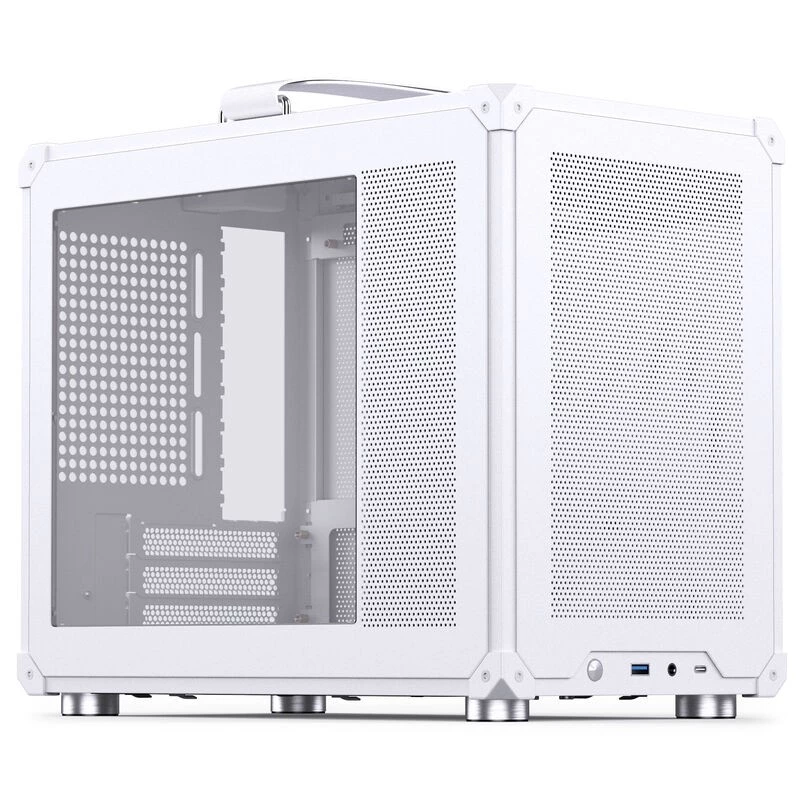 Jonsbo C6 MAX PC korpus, minikorpus, Micro-ATX, karastatud klaas - valge